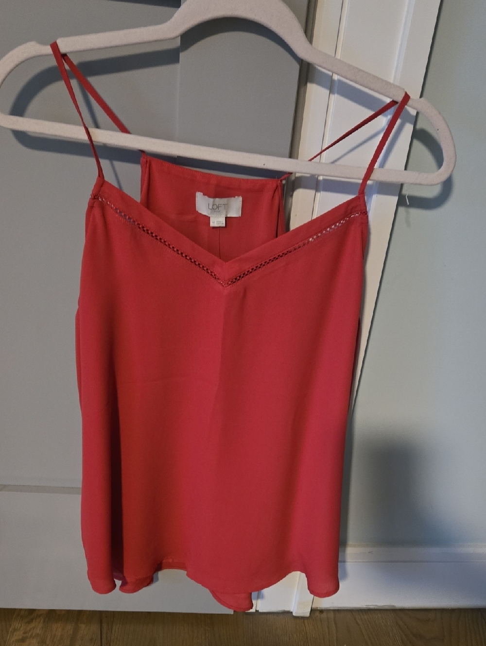 LOFT Coral Pink Spaghetti Strap Camisole Top